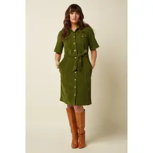 KING LOUIE Kate Dress Baby Cord poesy green