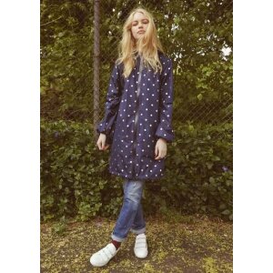 DANEFAE Danehelen Rainjacket navy/ silver dots