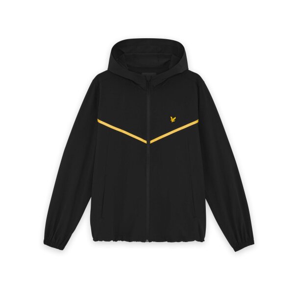 LYLE & SCOTT Sports Stripe Track Jacket Jet Black – Mens Stretch Track Jacket