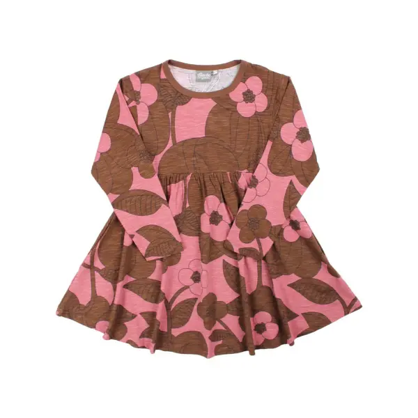 DANEFAE ORGANIC - Daneginger Dress dk navy/brown beige BLOOM BOOM