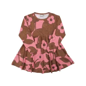 DANEFAE ORGANIC - Daneginger Dress dk navy/brown beige...