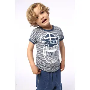 DANEFAE ORGANIC - Danemerian Tee cold slate/ chalk ERIK
