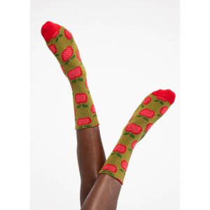 BLUTSGESCHWISTER Baumwollsocken Sensational Steps kiss me apple socks