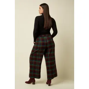 KING LOUIE Melody Culotte Vera Check Porto Red | Womens Check Culotte Trousers