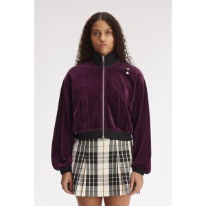 FRED PERRY AMY WINEHOUSE Velours-Trainingsjacke plum