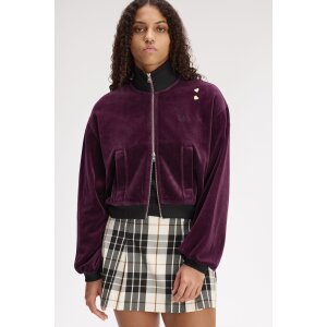 FRED PERRY AMY WINEHOUSE Velours-Trainingsjacke plum