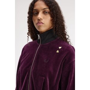 FRED PERRY AMY WINEHOUSE Velours-Trainingsjacke plum