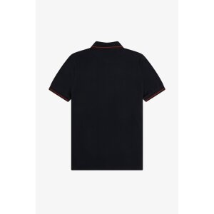 Fred Perry Twin Tipped Polo Shirt – Navy / Brandy / Rich Brown