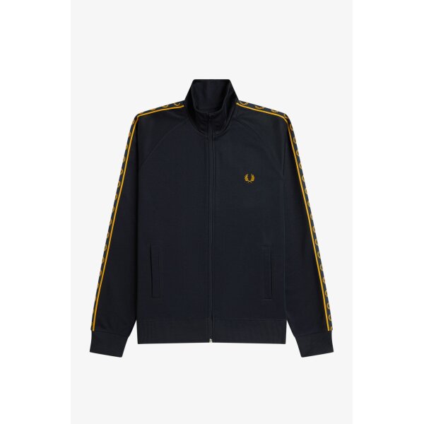 FRED PERRY Track Jacket with Contrast Taping Navy