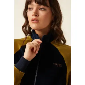 KING LOUIE Lila Coljack Baton Velvet Sapphire Blue – Velvet Jacket in Organic Cotton