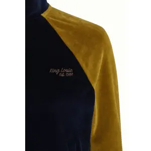 KING LOUIE Lila Coljack Baton Velvet Sapphire Blue – Velvet Jacket in Organic Cotton