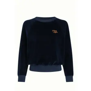 KING LOUIE Febe Sweater Baton Velvet sapphire blue