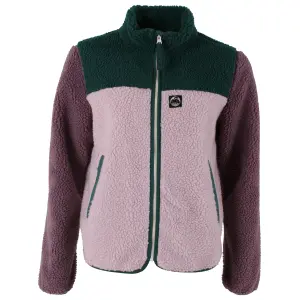 DANEFAE Danebirk Fleece Zip-Up canard/ cold pink/ grey plum