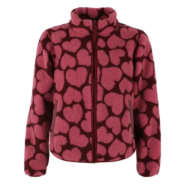 DANEFAE Danelabrador Fleece Zip-Up Dark Cherry HEARTTHROB