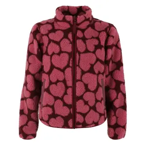 DANEFAE Danelabrador Fleece Zip-Up Dark Cherry HEARTTHROB