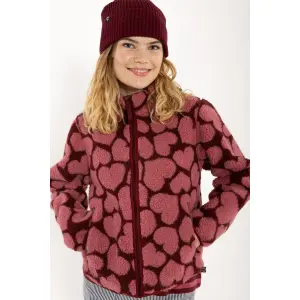 DANEFAE Danelabrador Fleece Zip-Up Dark Cherry HEARTTHROB