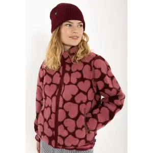 DANEFAE Danelabrador Fleece Zip-Up Dark Cherry HEARTTHROB