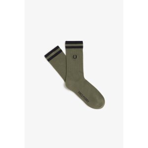 FRED PERRY Sportsocken mit Streifen laurel wreath green
