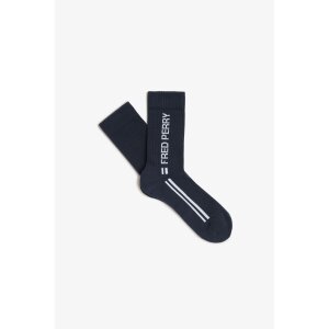 FRED PERRY Socken mit Streifengrafik navy