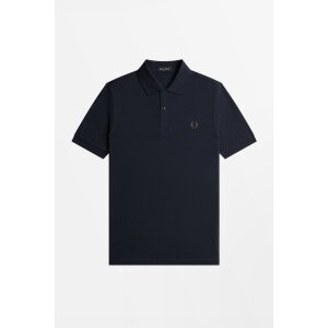 FRED PERRY Polo Shirt navy/ rich brown
