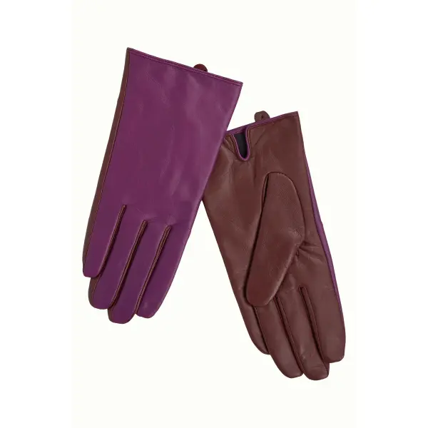 KING LOUIE Leather Gloves Caspia Purple