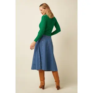 KING LOUIE Dolly Skirt Stone Denim blue tint