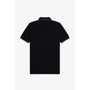 FRED PERRY Twin Tipped Polo Shirt black / field green