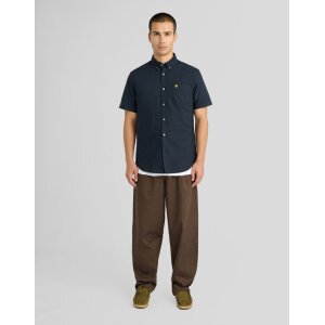 LYLE & SCOTT Kurzarm-Oxford-Hemd dark navy