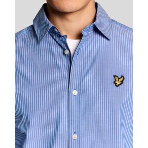 LYLE & SCOTT Hemd mit Doppelstreifen lucid blue/ white