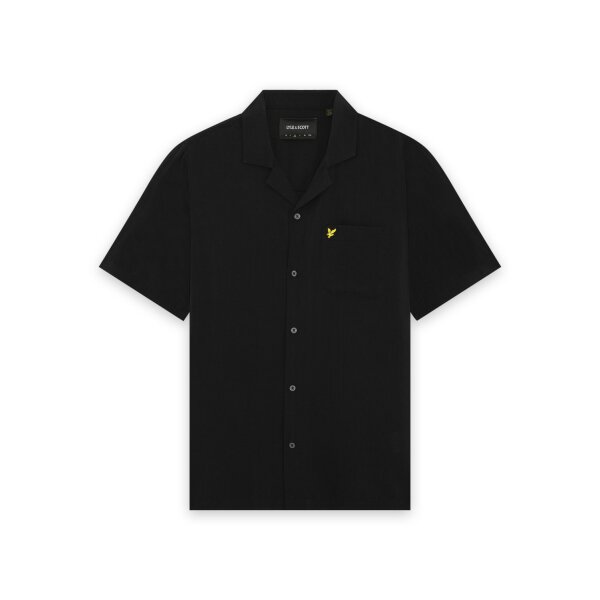 LYLE & SCOTT Crinkle Resort Shirt – Black