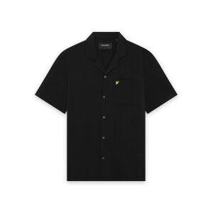 LYLE & SCOTT Crinkle-Resort-Hemd black