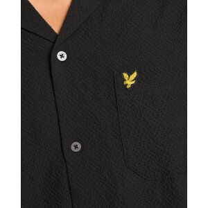 LYLE & SCOTT Crinkle Resort Shirt – Black