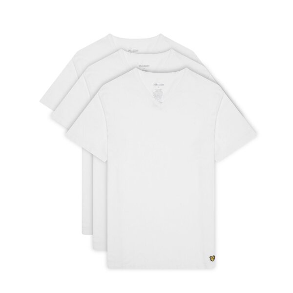 LYLE & SCOTT Basic-T-Shirt mit V-Ausschnitt (3er-Pack) white