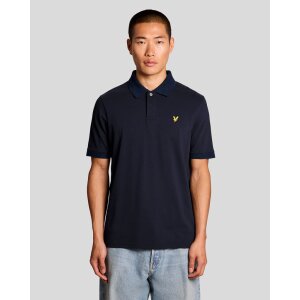 LYLE & SCOTT Jacquard Collar Polo Shirt – Dark...
