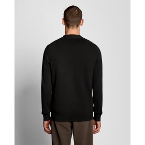 LYLE & SCOTT Cotton V-Neck Cardigan – Jet Black