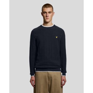 LYLE & SCOTT Tipped Piqué Knitted Crew Neck...