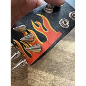 Second choice - bracelet with flames and studs