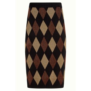 KING LOUIE Midi Skirt Glim Black