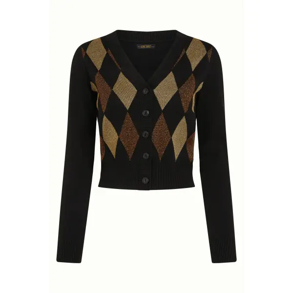 KING LOUIE Cardi V Glim Black