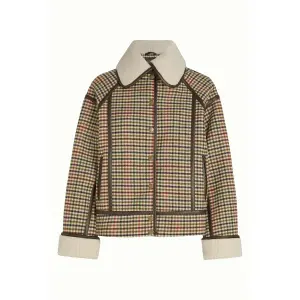 KING LOUIE Monia Coat Basso Check marzipan –...