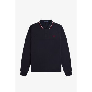 FRED PERRY Long-sleeved Polo Shirt Twin Tipped snow white...