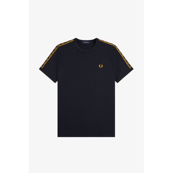 FRED PERRY Contrast Tape Ringer T-Shirt navy