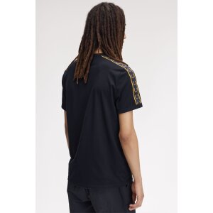 FRED PERRY Contrast Tape Ringer T-Shirt navy