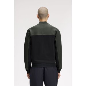FRED PERRY Colour Block Track Jacket in Field Green