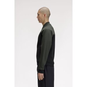 FRED PERRY Colour Block Track Jacket in Field Green