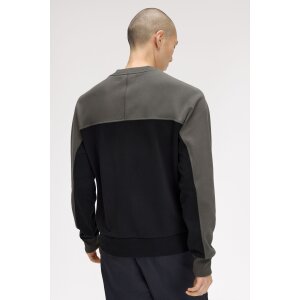FRED PERRY Sweatshirt mit Farbblockdesign black