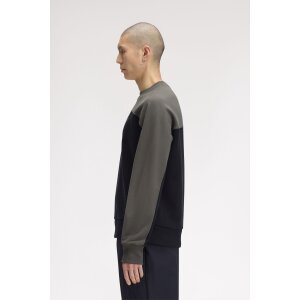 FRED PERRY Sweatshirt mit Farbblockdesign black