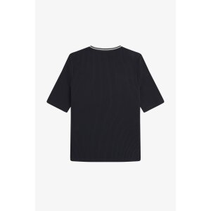 FRED PERRY Ribbed Twin Tipped T-Shirt black