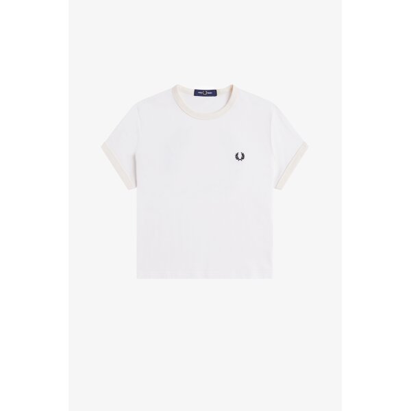 FRED PERRY Laurel Wreath Badge T-Shirt – Snow White
