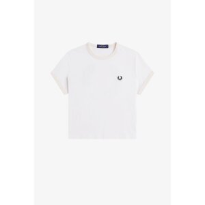 FRED PERRY Laurel Wreath Badge T-Shirt – Snow White